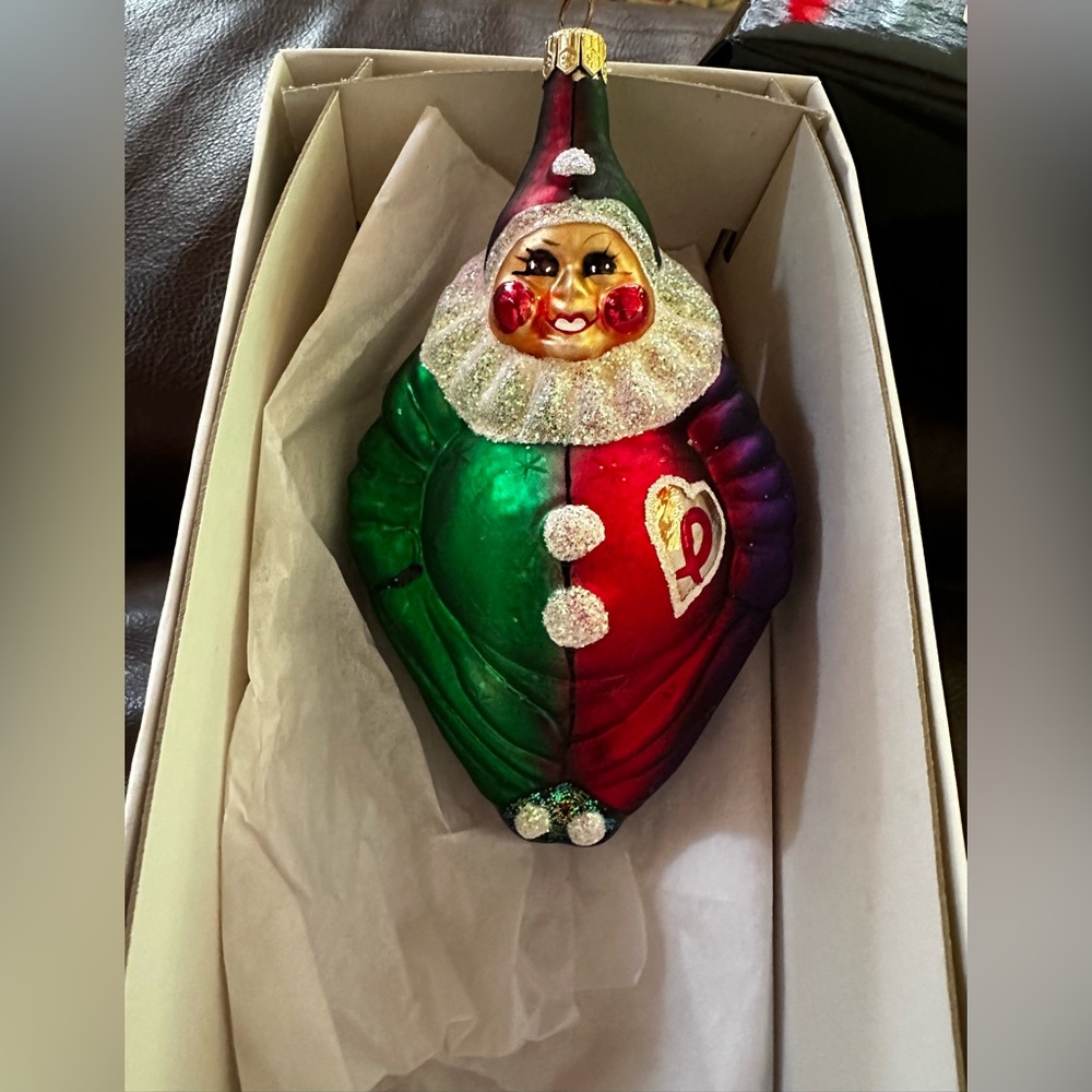 Christopher‎ Radko A Caring Clown Christmas Ornament AIDS Awareness W/ Box 1997